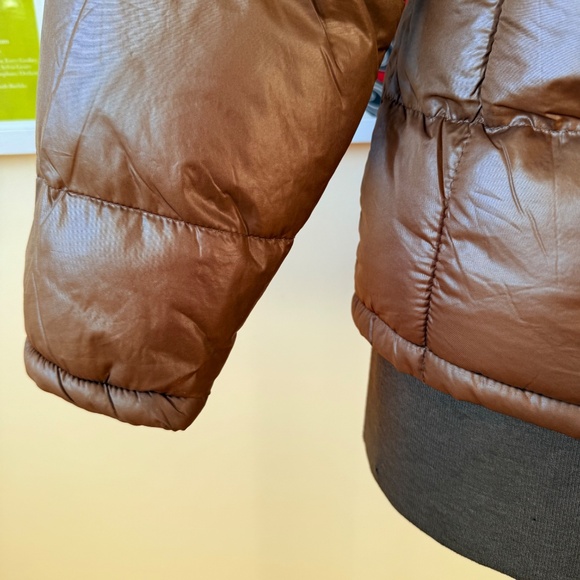 Y2K Brown Puffer Jacket with Faux Fur hood - Picture 11 of 13